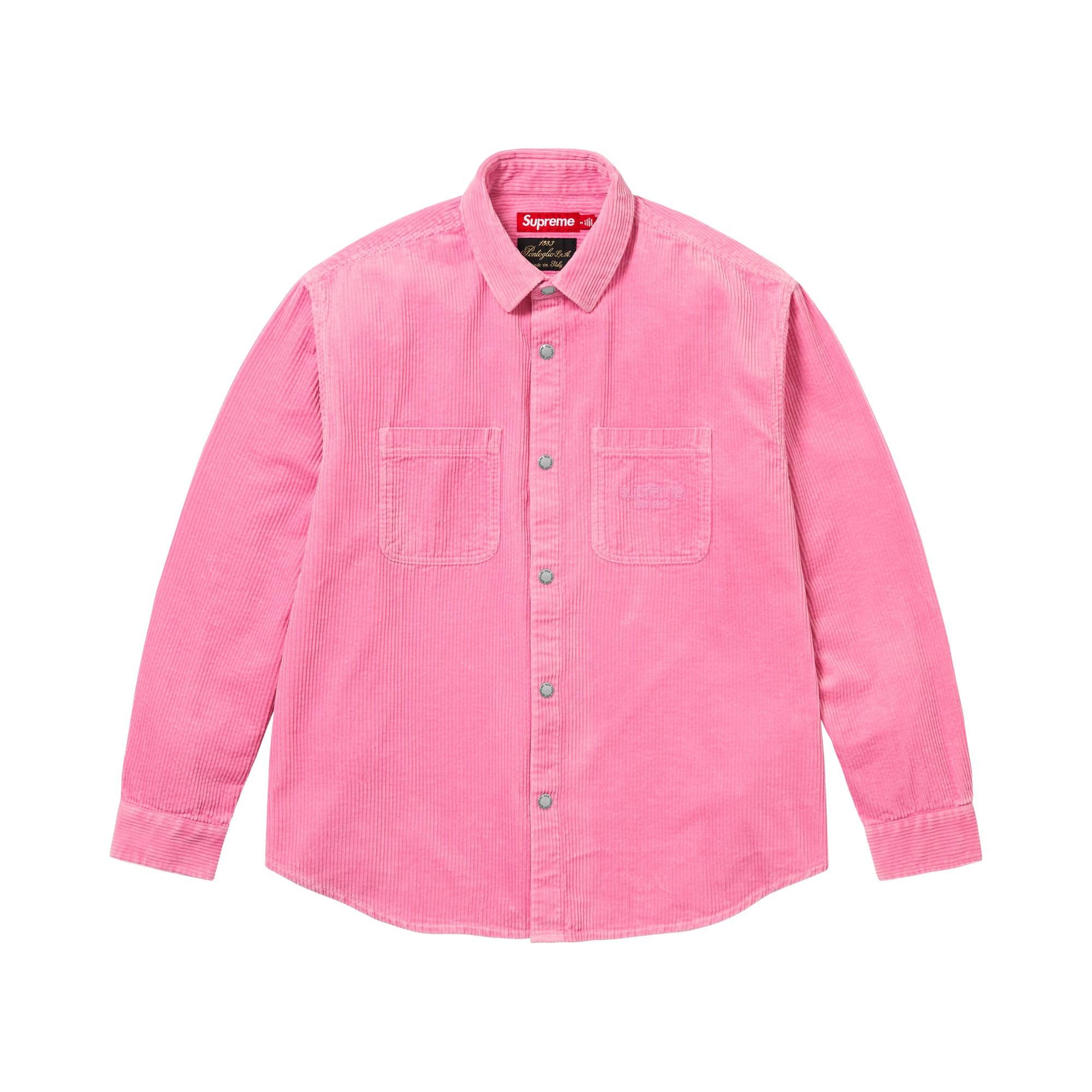 Buy Supreme Wide Wale Corduroy Snap Shirt 'Pink' - FW25S34 PINK | GOAT