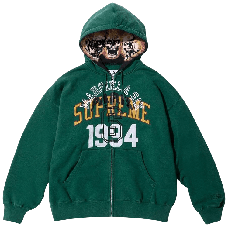 Buy Supreme x MM6 Maison Margiela Zip Up Hooded Sweatshirt 'Dark
