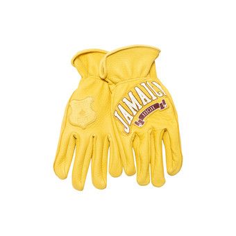 Buy Stussy x Denim Tears Leather Gloves 'Yellow' - 338409 YELL | GOAT