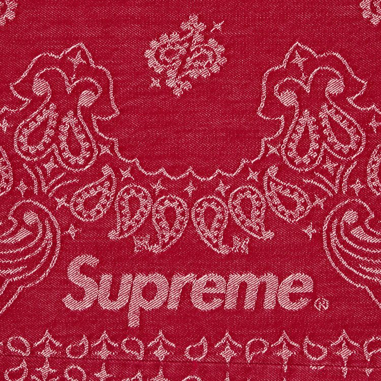 Buy Supreme Bandana Jacquard Baggy Jean 'Red' - SS25P12 RED | GOAT