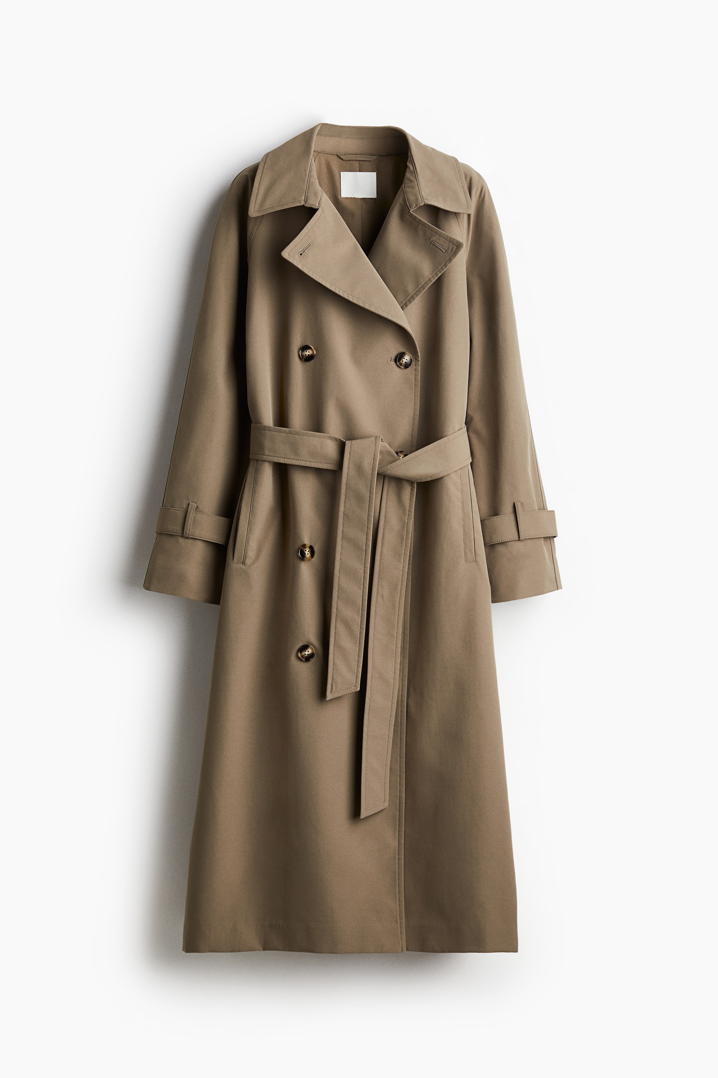 ダブルブレストトレンチコート - カーキグリーン - レディース | H&M JP