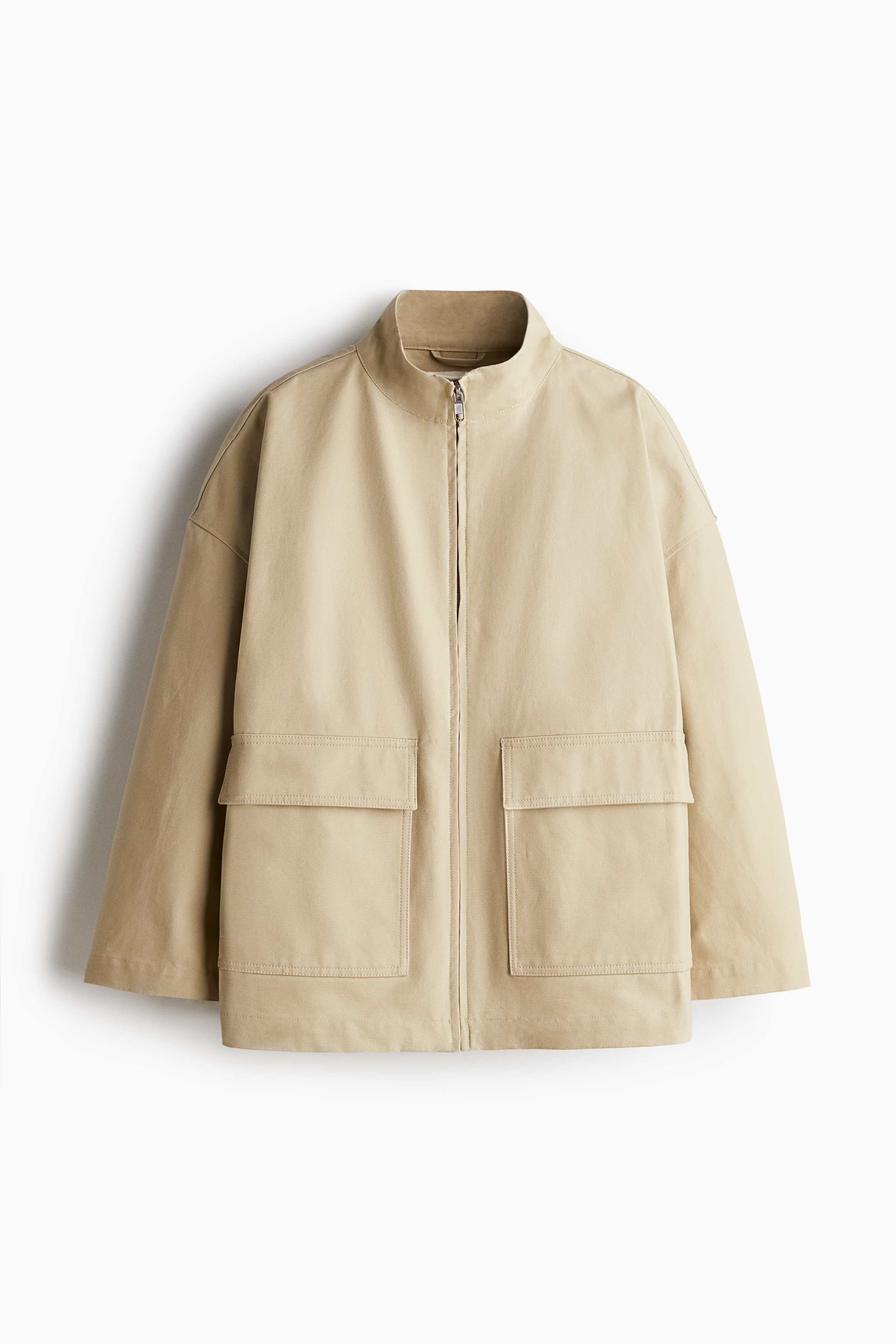 オーバーサイズ キャンバスジャケット - ベージュ - レディース | H&M JP
