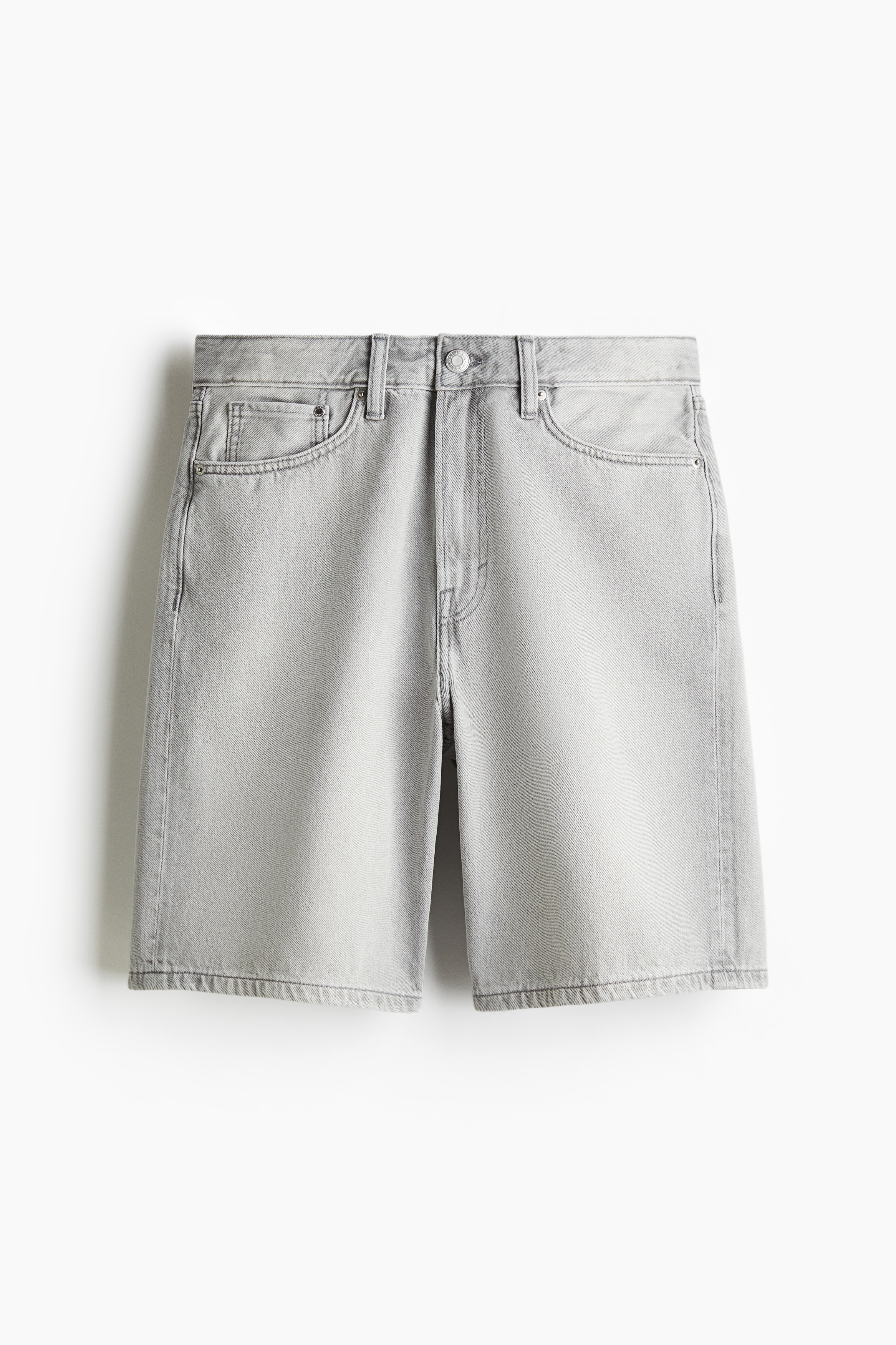 Relaxed Denim Shorts - Light denim gray - Men | H&M US