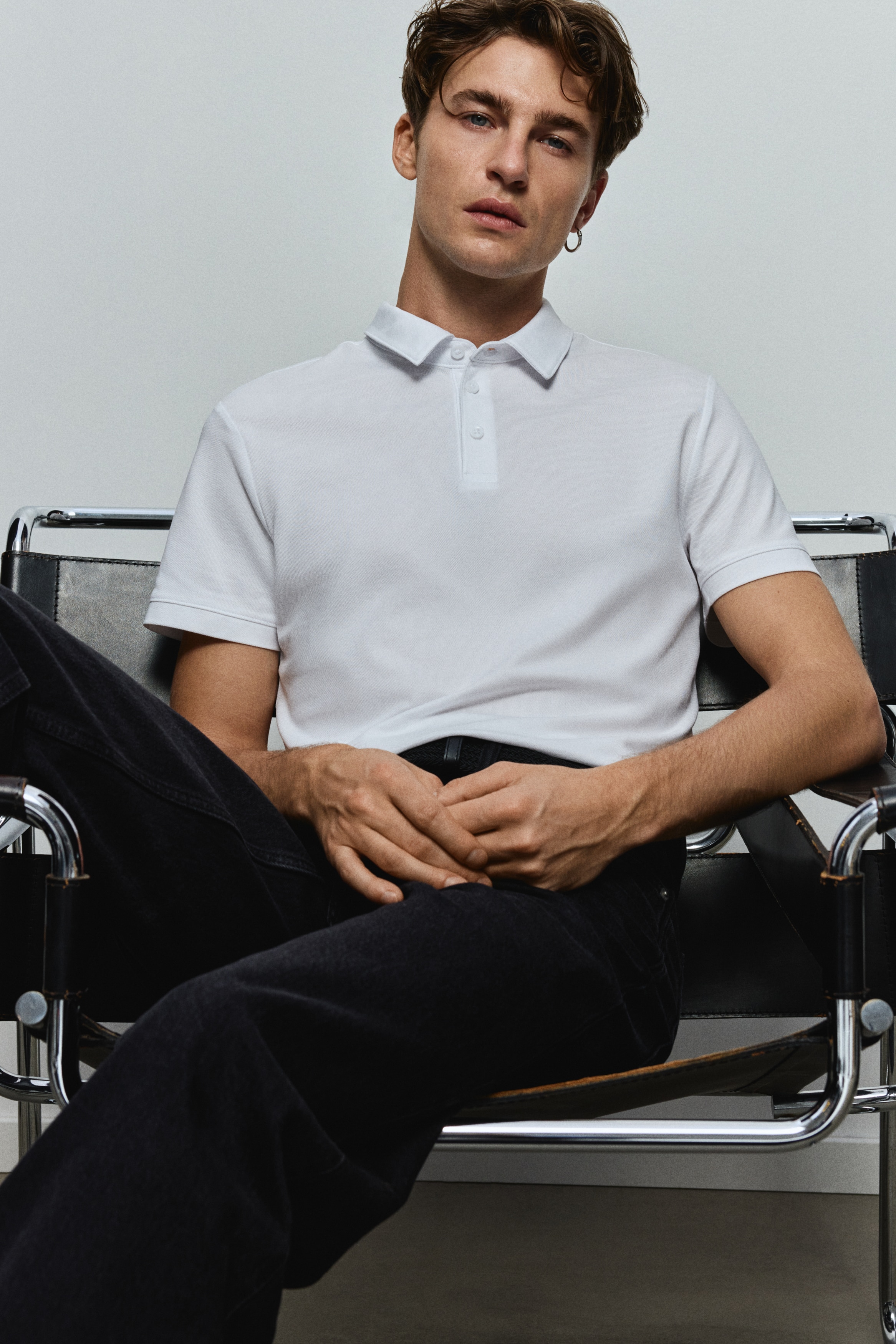 スリムフィット COOLMAX®ポロシャツ - ホワイト - Men | H&M JP