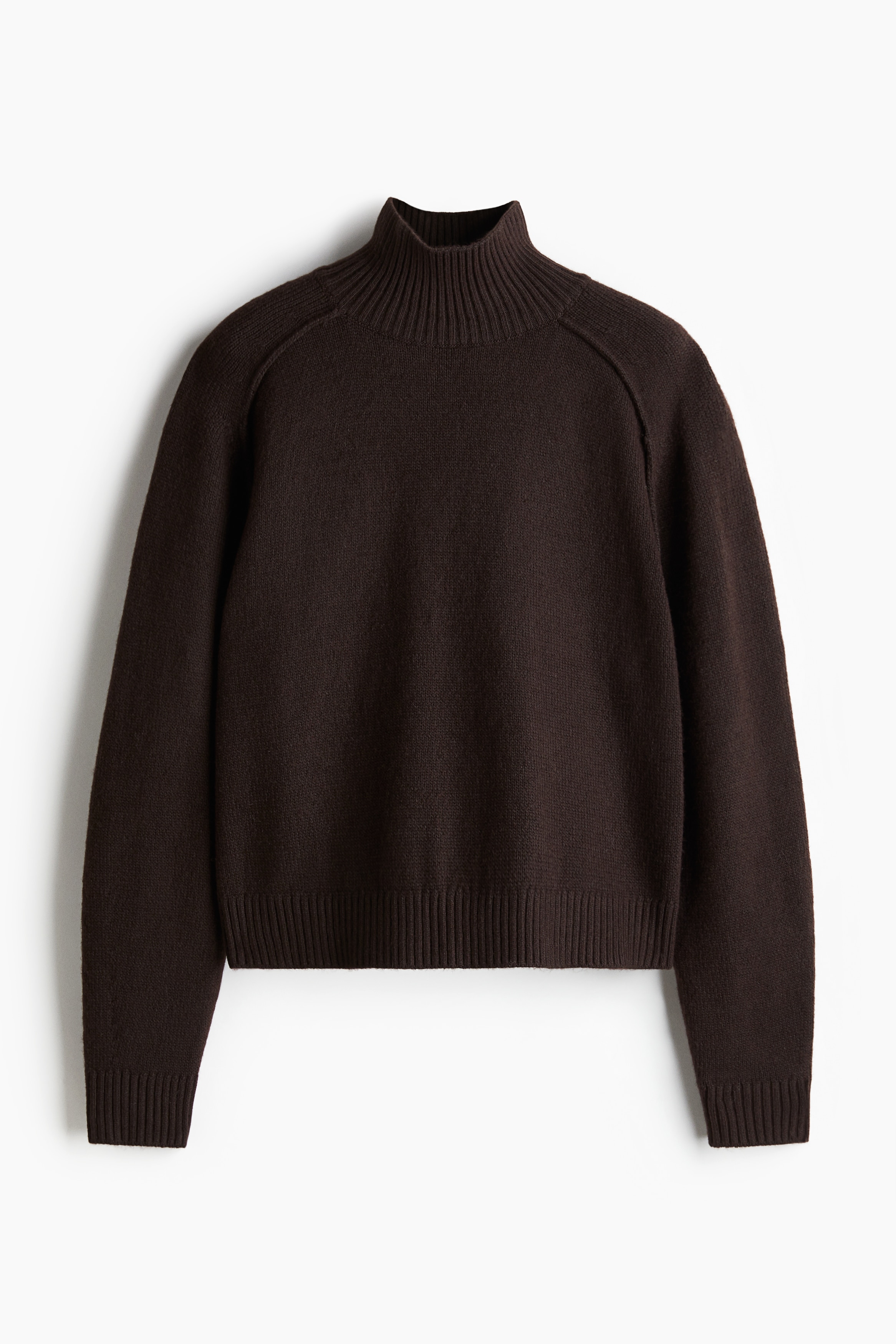 Mock Turtleneck Sweater - Dark brown - Ladies | H&M US
