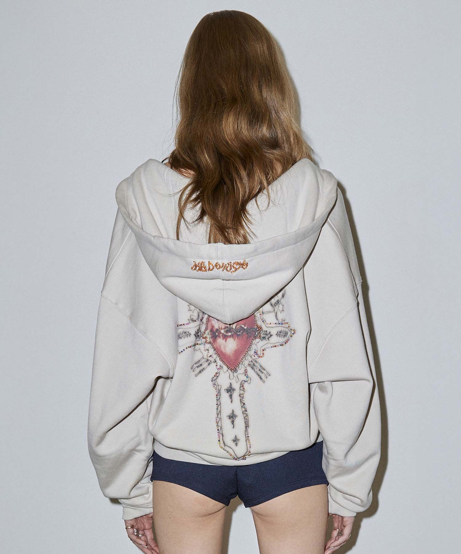 トップス sculptor Beaded Saint Hoodie Zip-Up MUSINSA公式