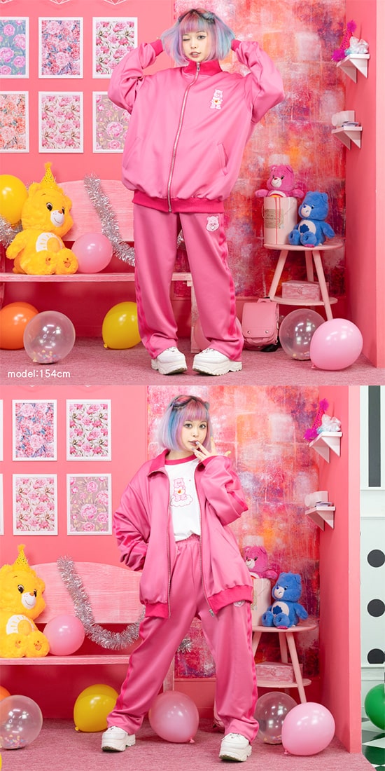 楽天市場】ケアベア ジャケット ピンク ブルゾン ジャージ 長袖 原宿