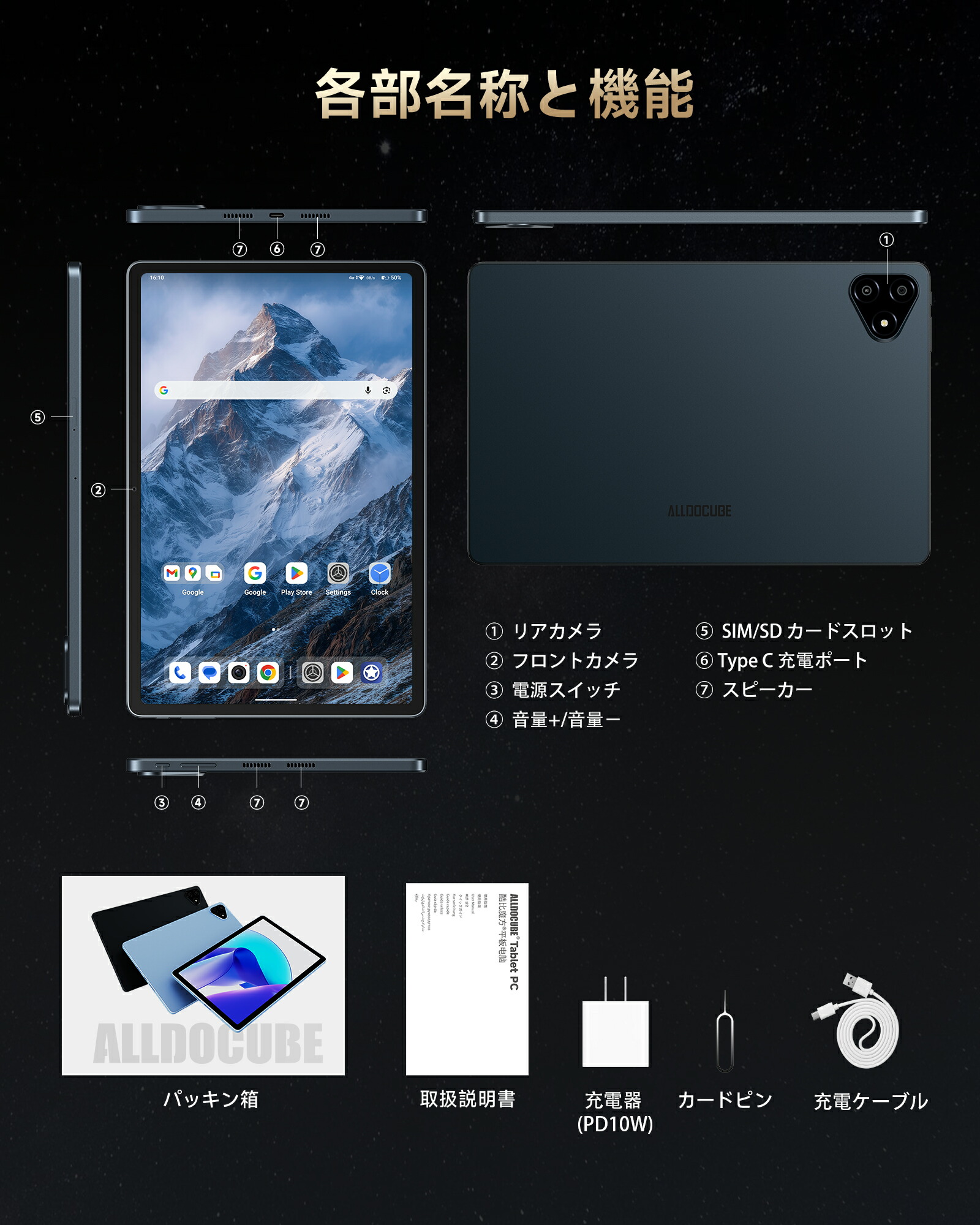 楽天市場】【クーポンで18,999円】ALLDOCUBE iPlay 70E タブレット 11