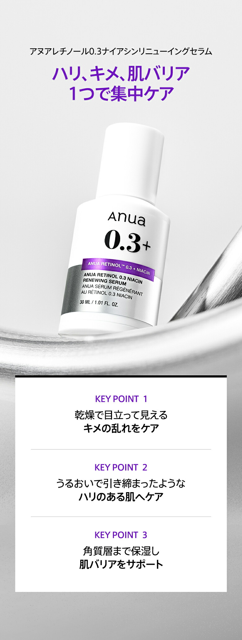楽天市場】【ANUA公式】【レチノール0.3ナイアシンリニューイング