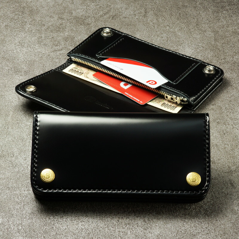楽天市場】トラッカーズウォレット コードバン TYPE II 黒【長財布