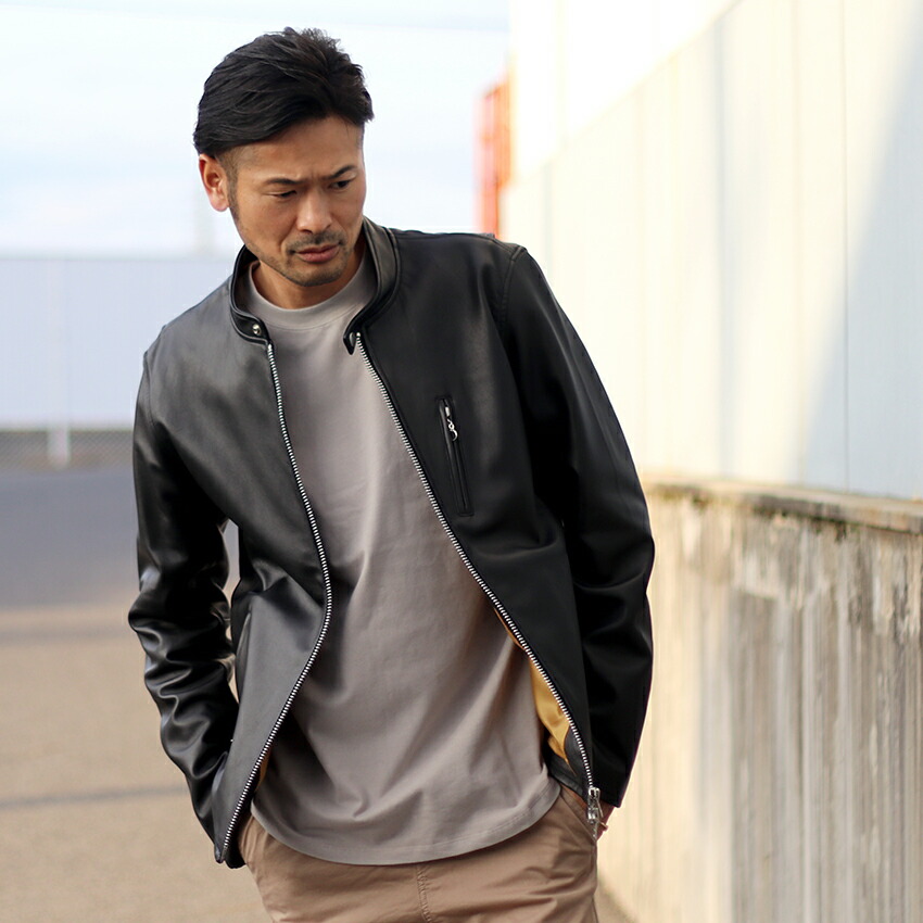 schott シングル ライダースジャケット クラシックレーサー L 牛革 黒