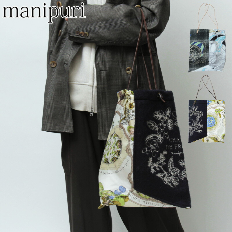 楽天市場】manipuri バッグ マニプリ スカーフバッグ プリント トート
