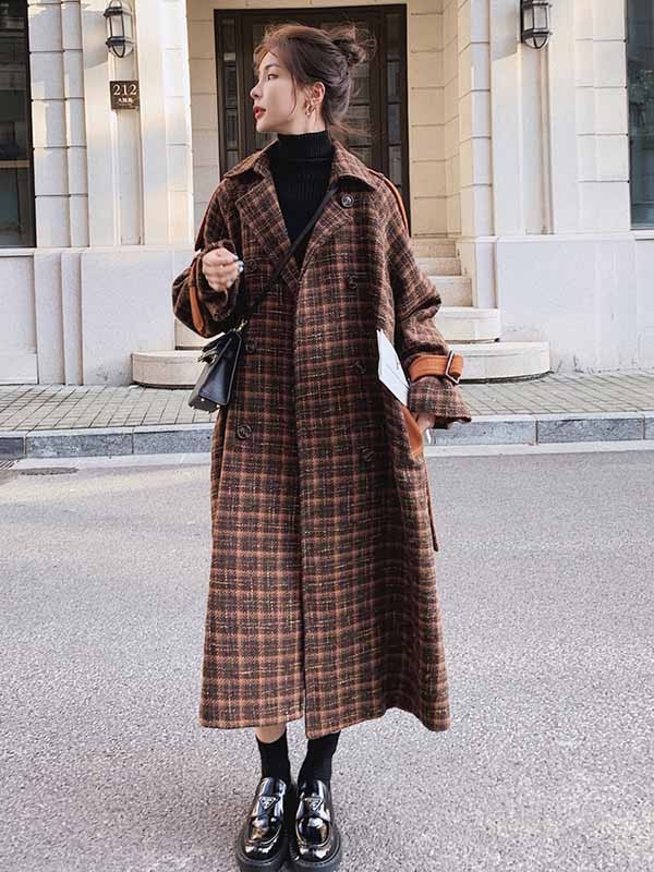 楽天市場】チェスターコート チェック柄 レディース ロングコート
