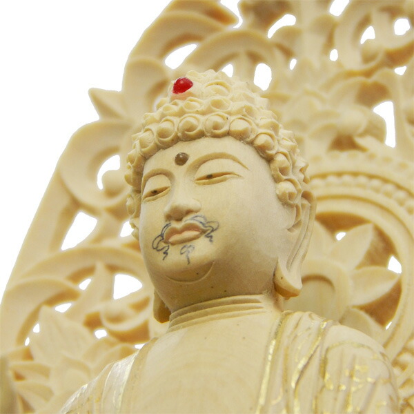 楽天市場】御仏像 阿弥陀如来立像御本尊 ［浄土宗用］ 総ツゲ 3.5寸