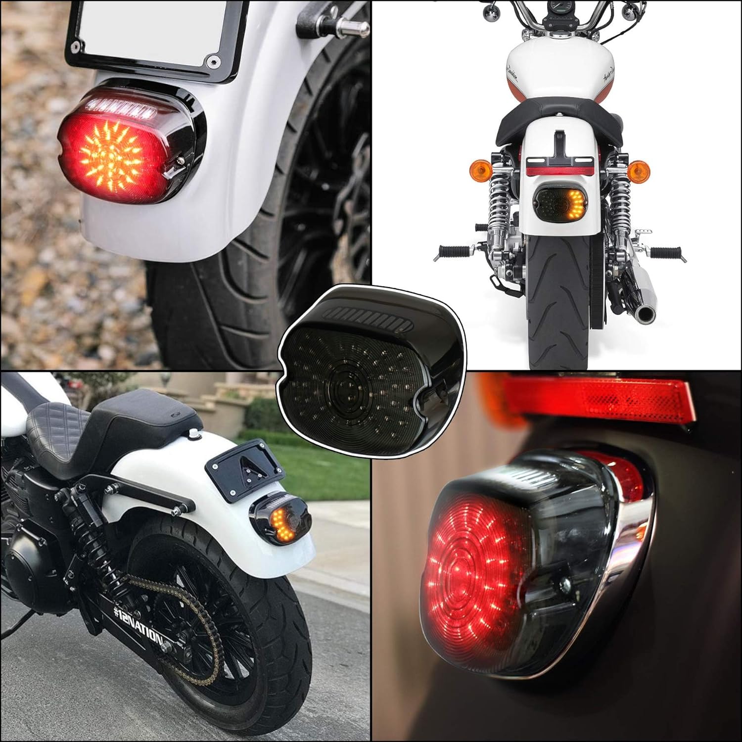 楽天市場】ハーレー汎用LEDテールランプ 車検対応 ブレーキ DRL