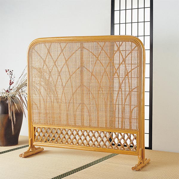楽天市場】衝立 4連 ラタン パーテーション 籐家具 高さ160cm
