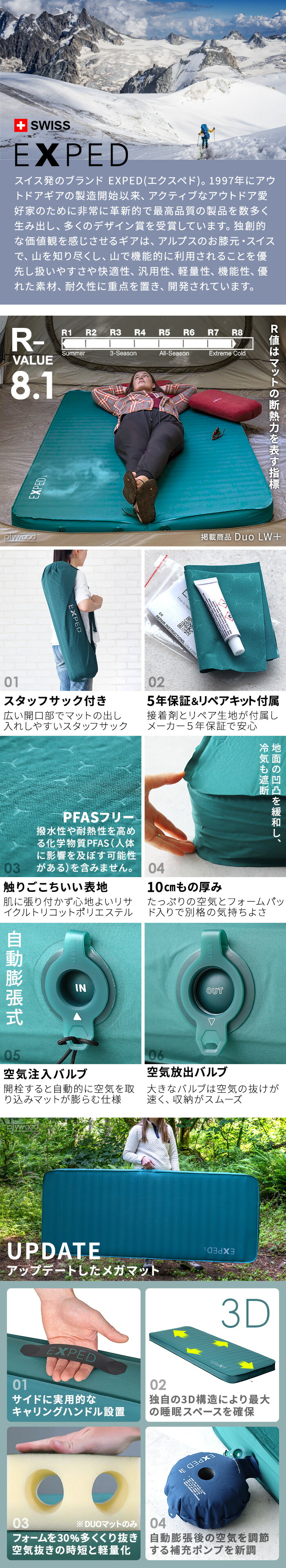楽天市場】エアーマット キャンプ マット エアマット コンパクト 軽量