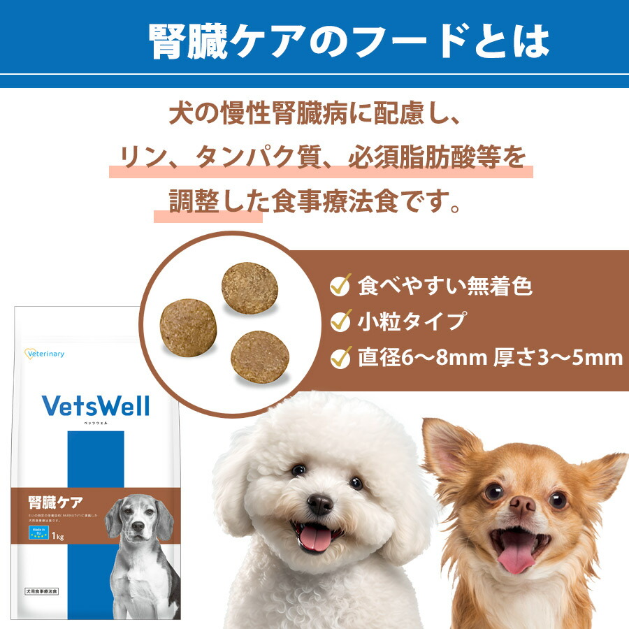 ベッツウェル 犬用食事療法食 腎臓ケア 1kg 犬ごころ ペットグッズ