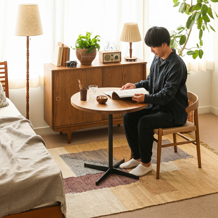 楽天市場】カフェテーブル WIRY／BR アイアン 70 円形 ヴィンテージ