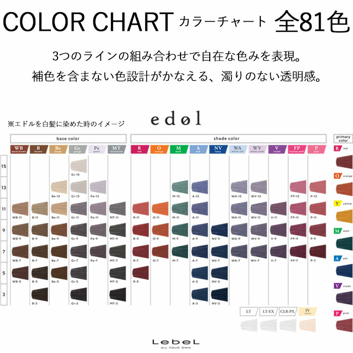 楽天市場】edol エドル ファッションカラー Pe パール 80g おしゃれ