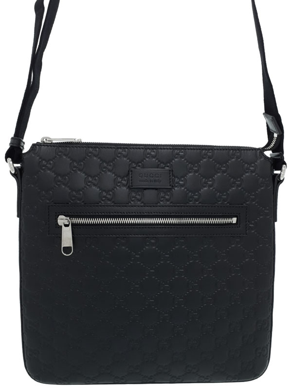 GUCCI】グッチ『グッチシグネチャー レザー メッセンジャーバッグ