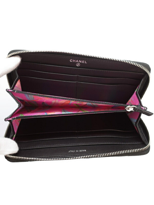 CHANEL】シャネル『ファンシーCC ラウンドファスナー長財布』A80143