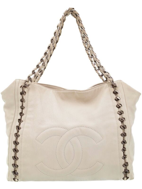 CHANEL】シャネル『ラグジュアリーライン ココマーク チェーントート