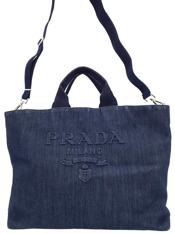 PRADA】プラダ『デニム トートバッグ』2VG081 メンズ レディース 2WAY