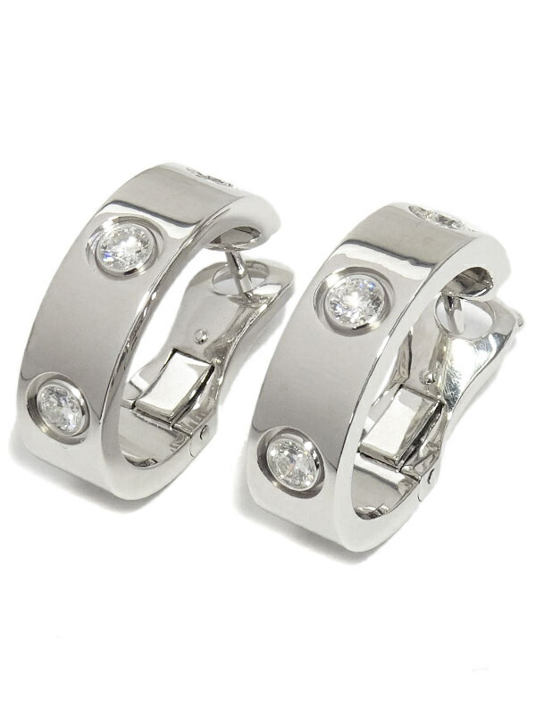Cartier】カルティエ『K18WG ラブ フープピアス ダイヤモンド』1週間
