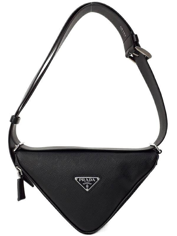 PRADA】プラダ『トライアングル サフィアーノレザー ショルダーバッグ