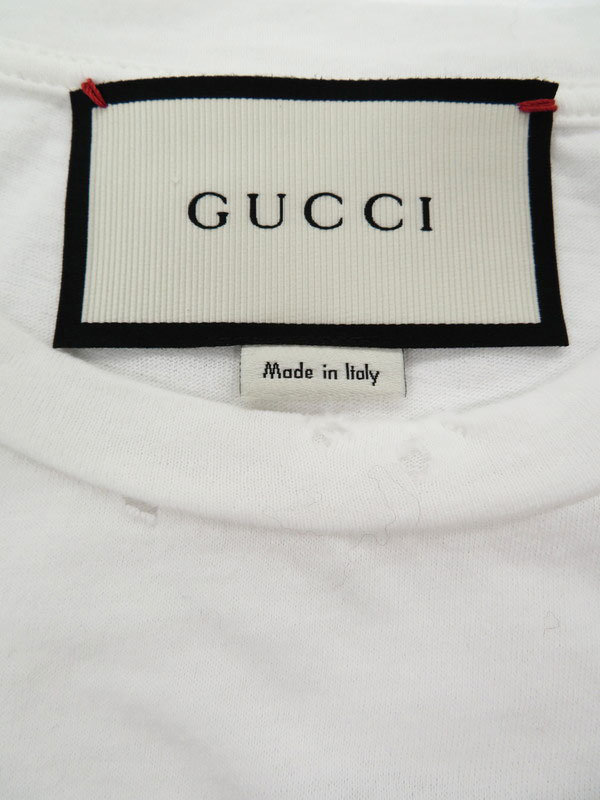 GUCCI】【タイガープリントクラッシュ加工】【イタリア製】【トップス