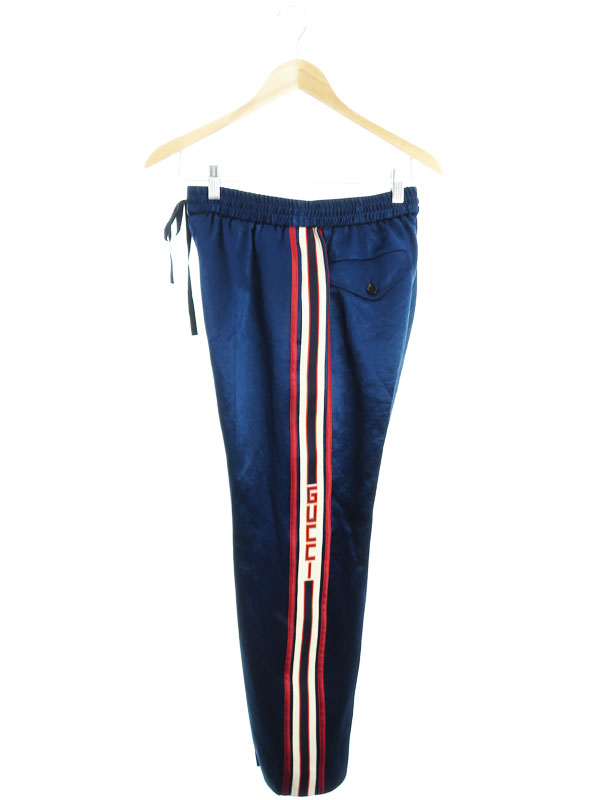GUCCI】【ストライプ アセテート ジョギングパンツ】【イタリア製