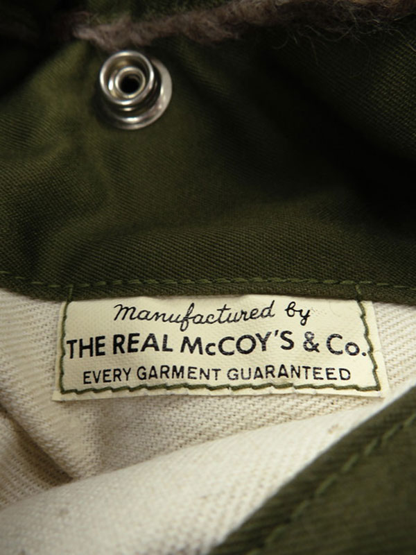The REAL McCOY'S】【ハドソンガーメント社実名復刻】ザリアル