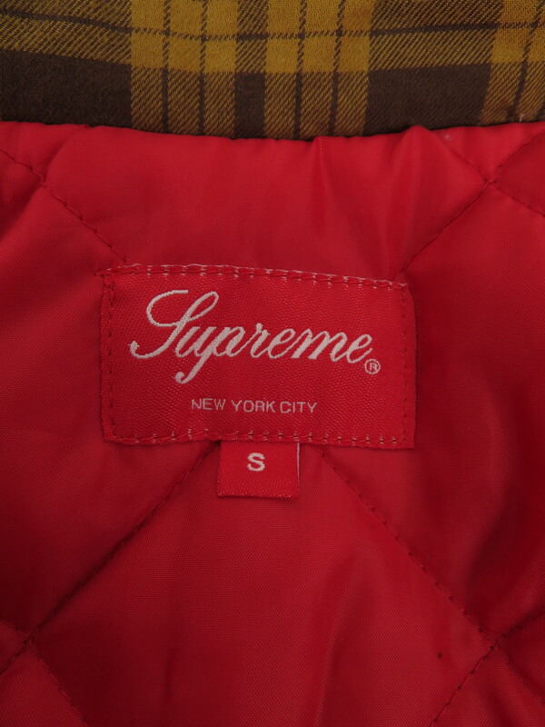 Supreme】【アウター】シュプリーム『チェック柄中綿ジャケット sizeS