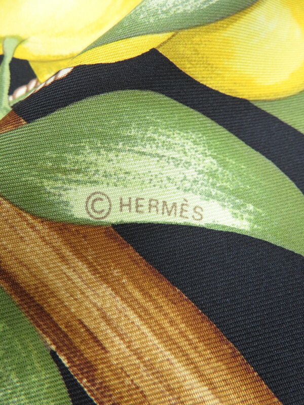 HERMES】【フランス製】エルメス『カレ90 フルーツ柄』レディース
