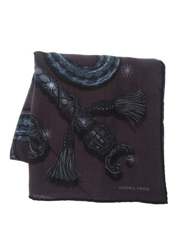 HERMES】【Caducee Rock】【フランス製】エルメス『カレ100 カシミヤ