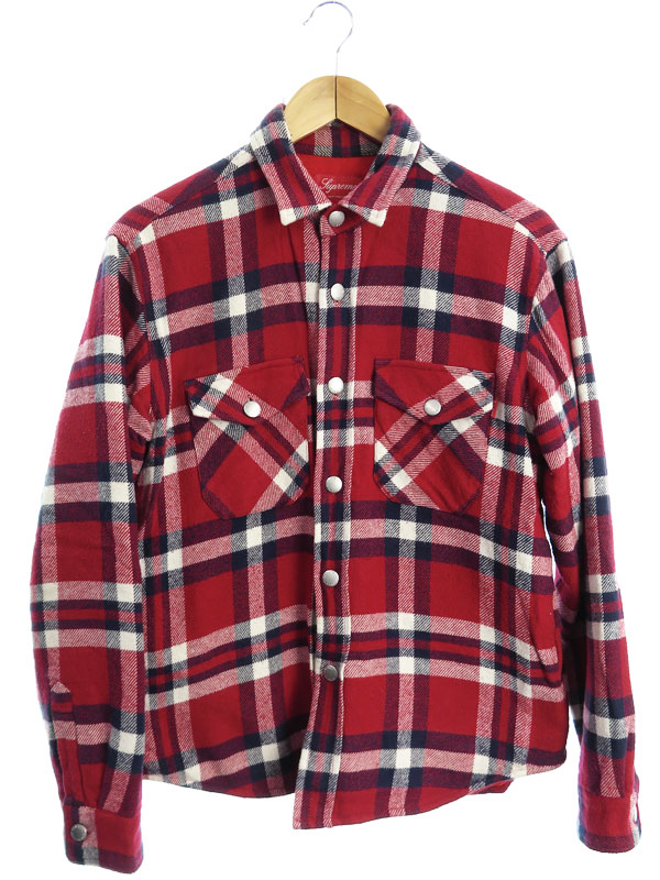 Supreme】【Quilted Arc Logo Flannel Shirt】【アウター