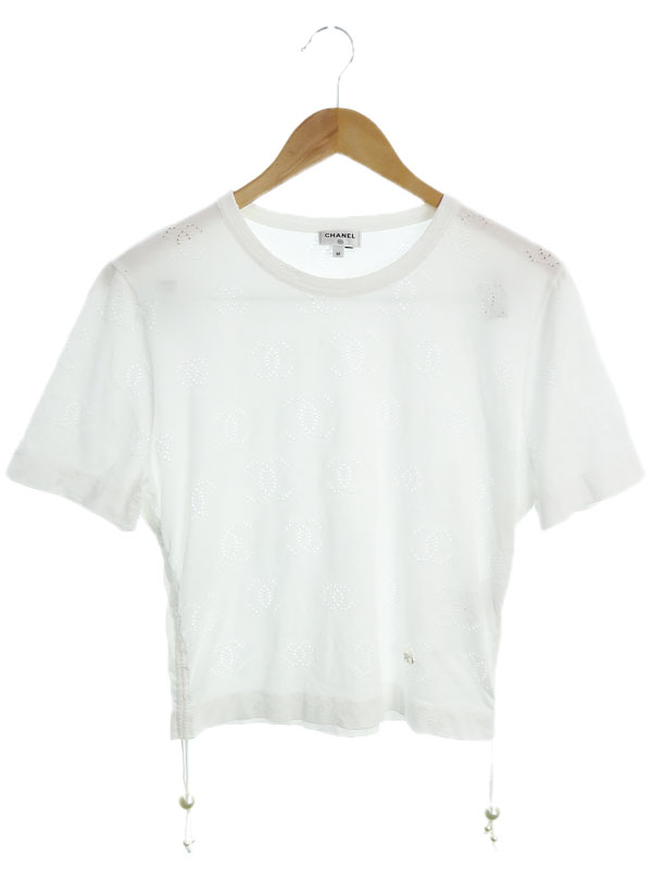 CHANEL】シャネル『ココマーク クロップド 半袖Tシャツ sizeM