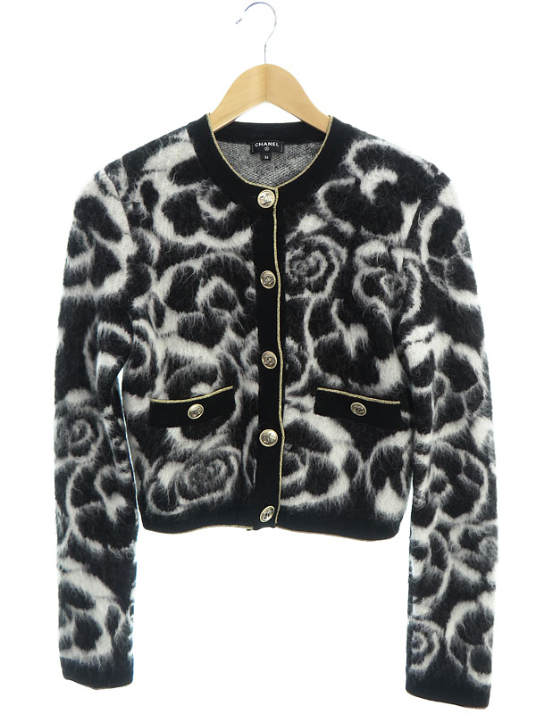 CHANEL】シャネル『カメリア ニット カーディガン スカート 上下セット