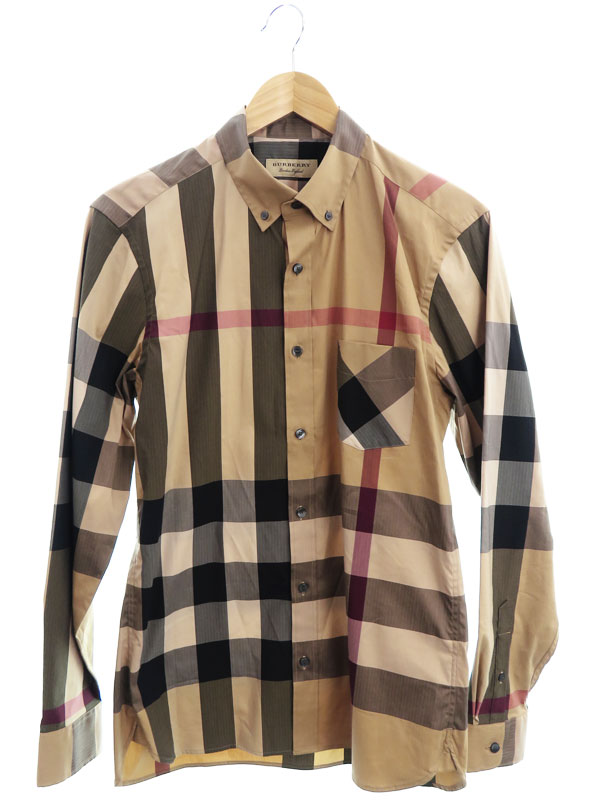 BURBERRY】【トップス】バーバリー『チェック柄 長袖ボタンダウン