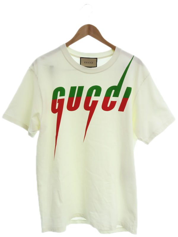 GUCCI】グッチ『ロゴ ブレード プリント Tシャツ sizeS』565806 XJAZY
