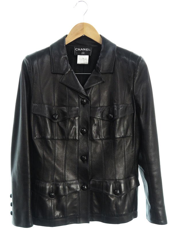 CHANEL】シャネル『レザージャケット size42』P21617V01343 03A