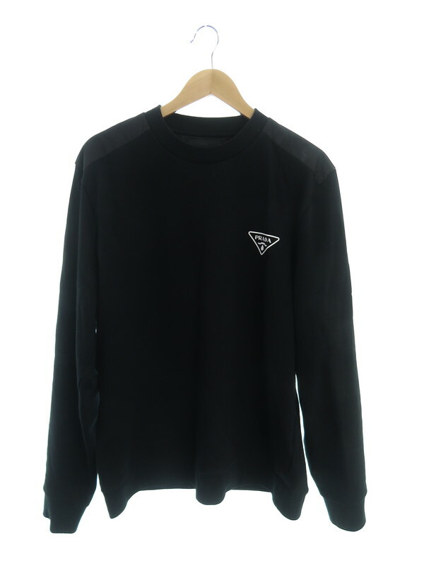 PRADA】プラダ『三角ロゴ 切替 長袖スウェット sizeXXL』UJL21A R212