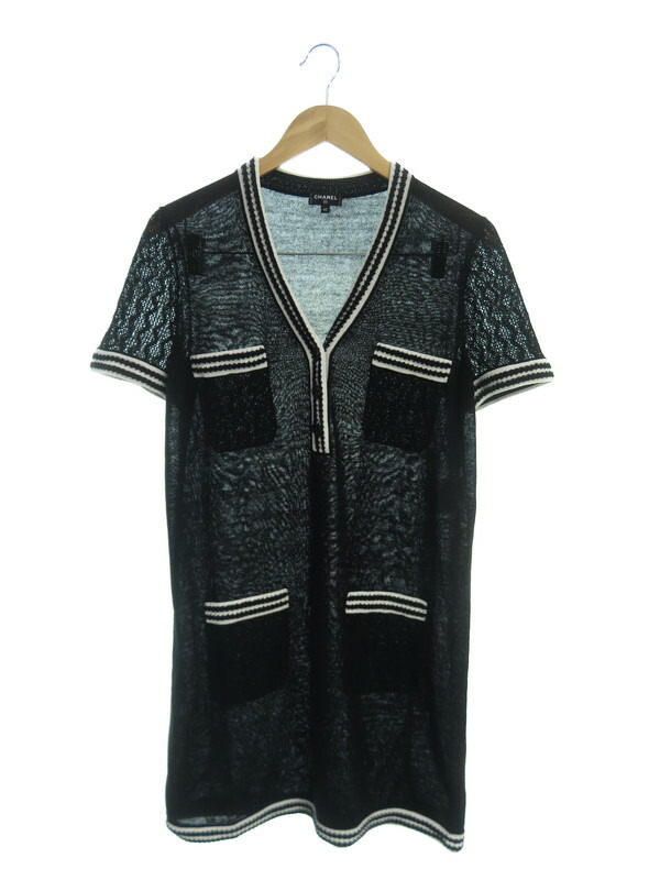 CHANEL】シャネル『半袖 ニットワンピース size40』P60682K46437