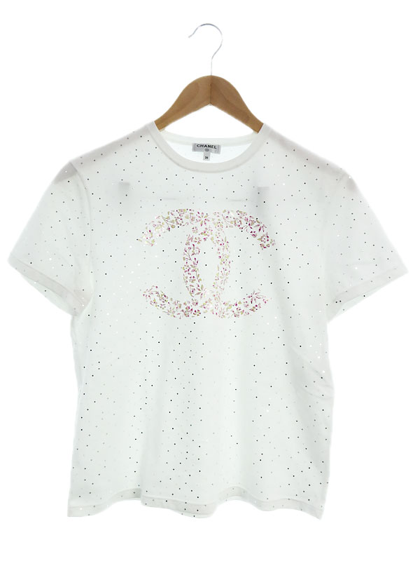 CHANEL】シャネル『ロゴ 半袖Tシャツ size36』P70446K10042 レディース