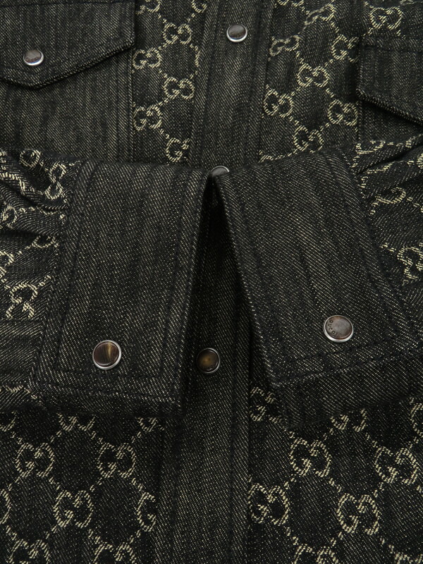 GUCCI】グッチ『GGジャカードデニム シャツ size52』669613 XDBUF