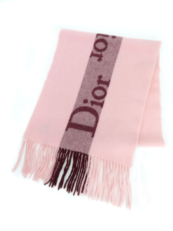 Christian Dior】クリスチャンディオール『ロゴ マフラー』レディース