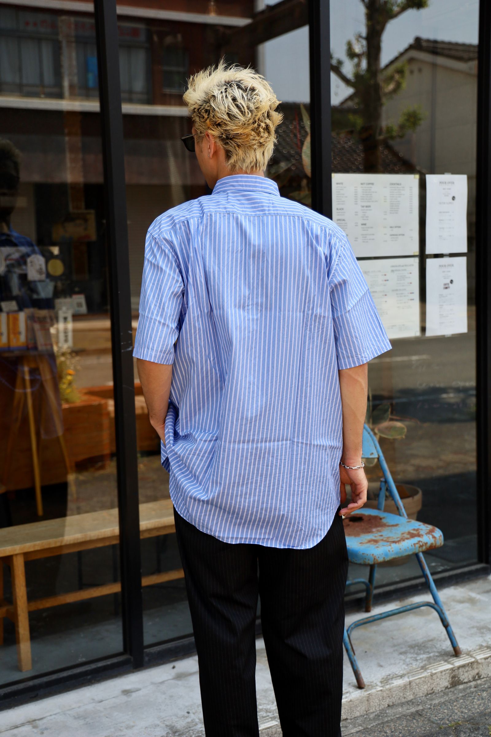 PLAY COMME des GARCONS STRIPED S/S SHIRT BLACK HEART | 6750 | MARK