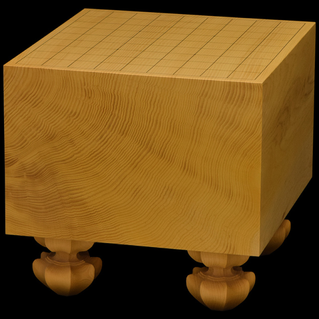 本榧足付将棋盤 4寸5分（追柾） sa40052 | 前川榧碁盤店