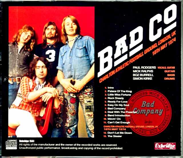 Bad Company バッド・カンパニー/London,UK 1974 & more